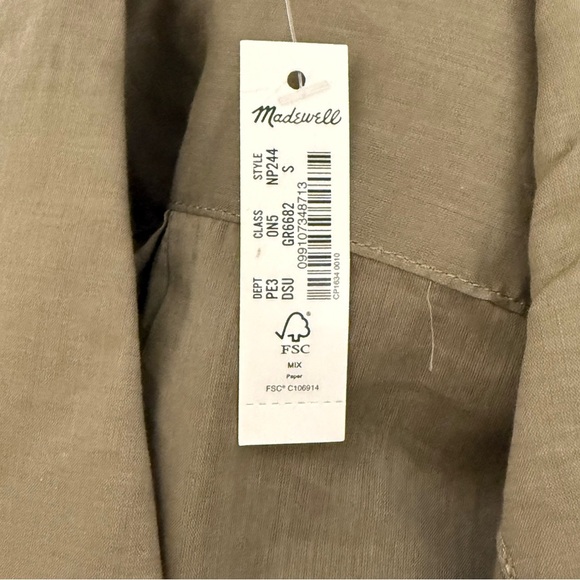 Madwell Embroidered Button-Front Cover-Up Shirt size small np244 - Picture 2 of 4